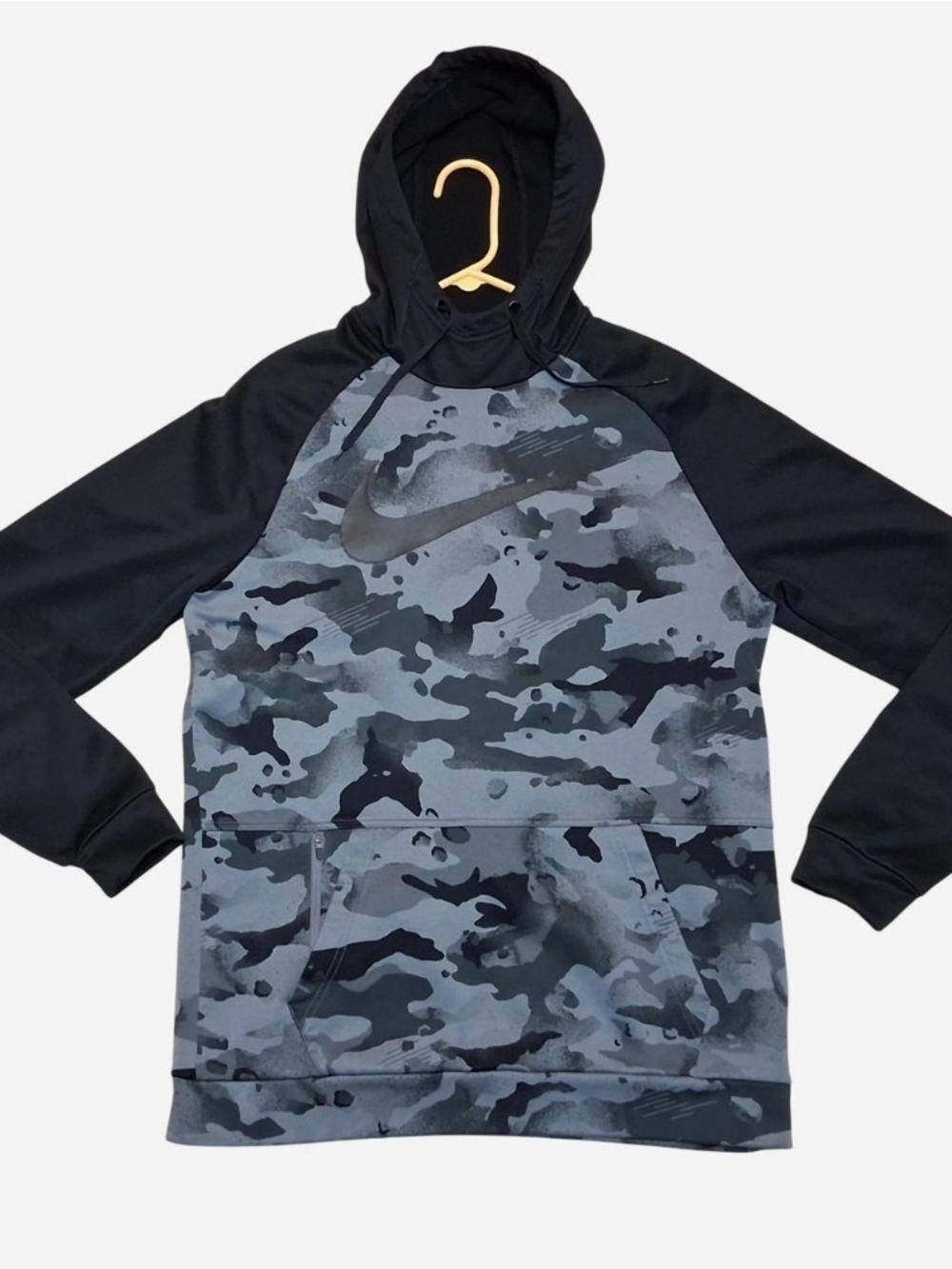 Nike Black & Gray Dri-Fit Camo Hoodie Pullover